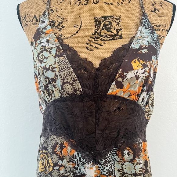 Free People Brown Floral Lace Slip Dress - Picture 5 of 12